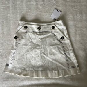 Zara off white Sailor Mini Skirt